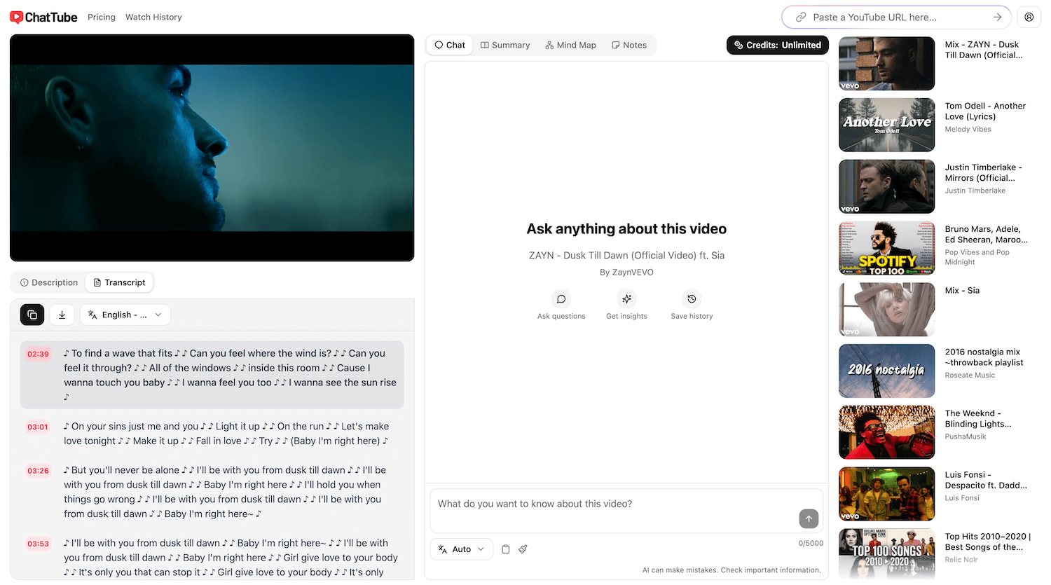 Summarize Video to Text fast with ChatTube