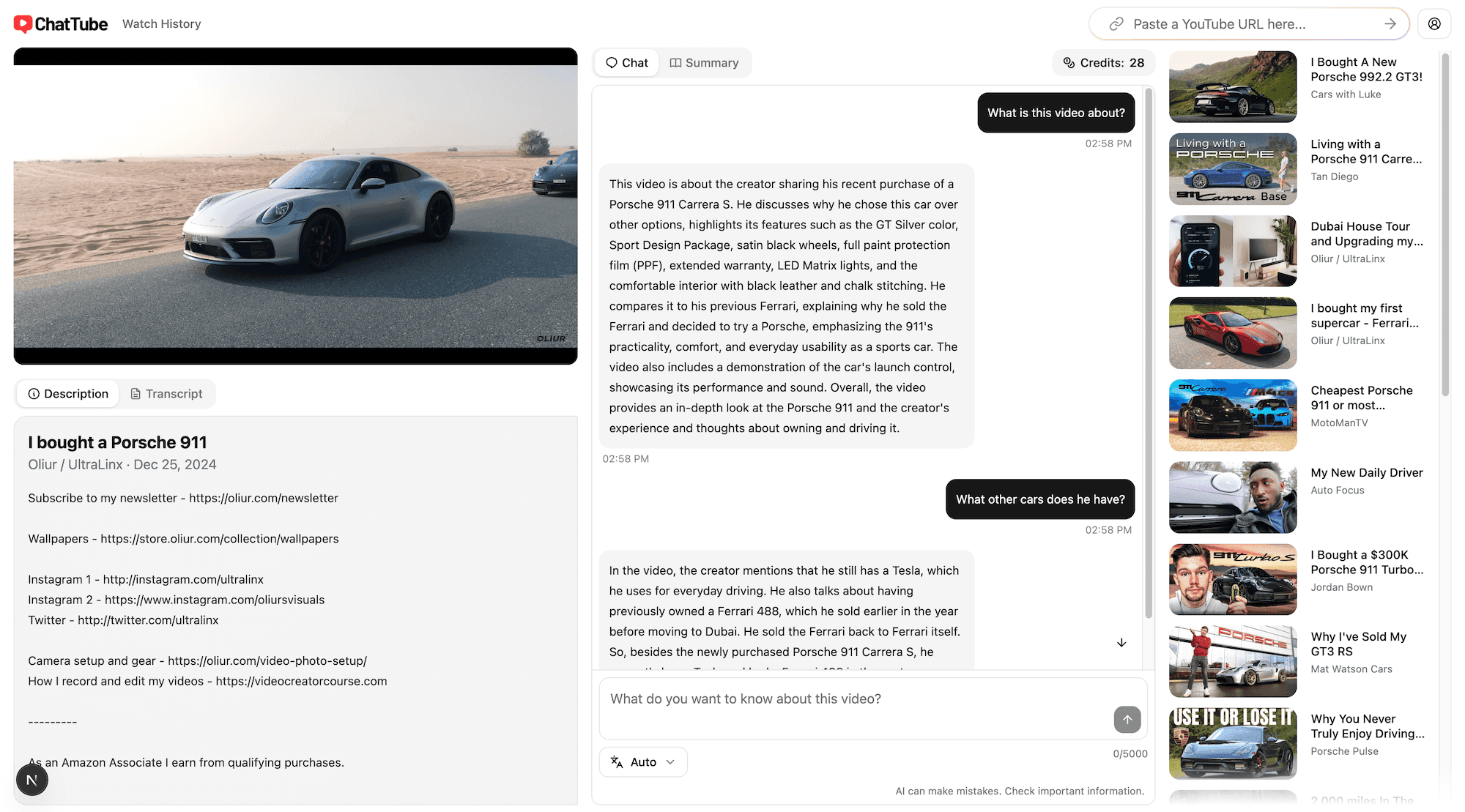 ChatTube Chrome Extension
